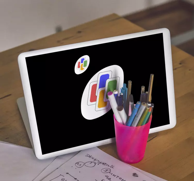 Adesivo para laptop sobreposição gráfica colorida - TenStickers