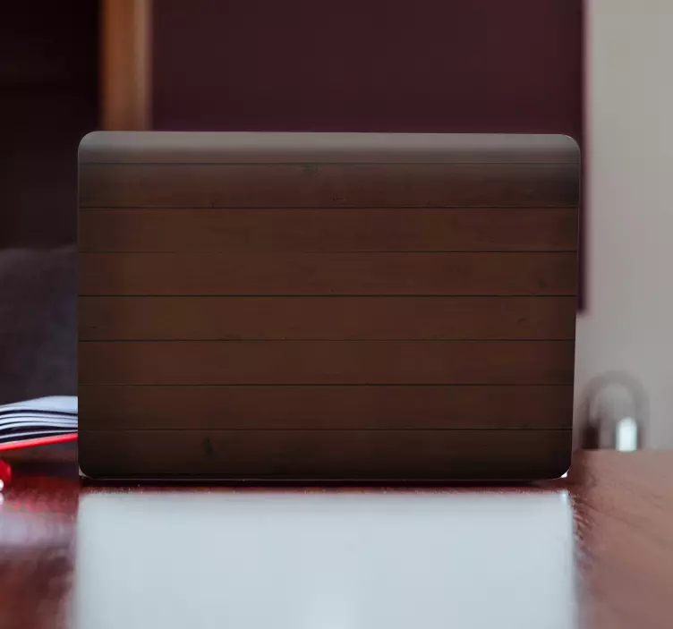 Adesivo para laptop superfície de tábua de madeira - TenStickers