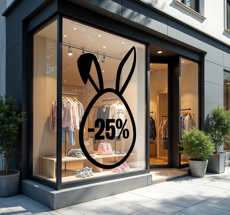 Adesivo para montras desconto de páscoa - TenStickers