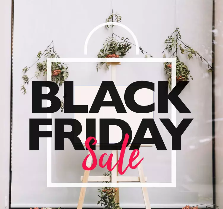 Adesivo para montras extravagância de vendas da black friday - TenStickers