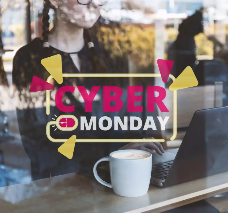 Adesivo para montras liquidação da cyber monday - TenStickers