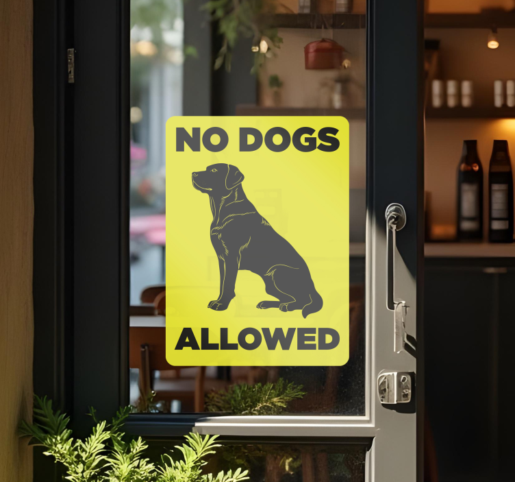 Adesivo para montras no dogs allowed - TenStickers
