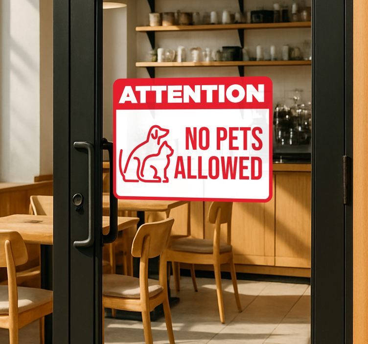 Adesivo para montras no pet allowed sign - TenStickers