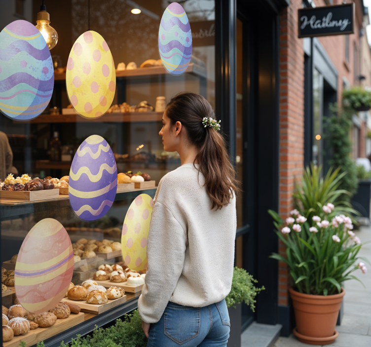 Adesivo para montras ovos de aquarela - TenStickers