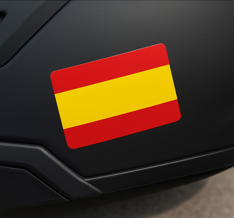 Adesivo para motas bandeira da espanha para capacete - TenStickers