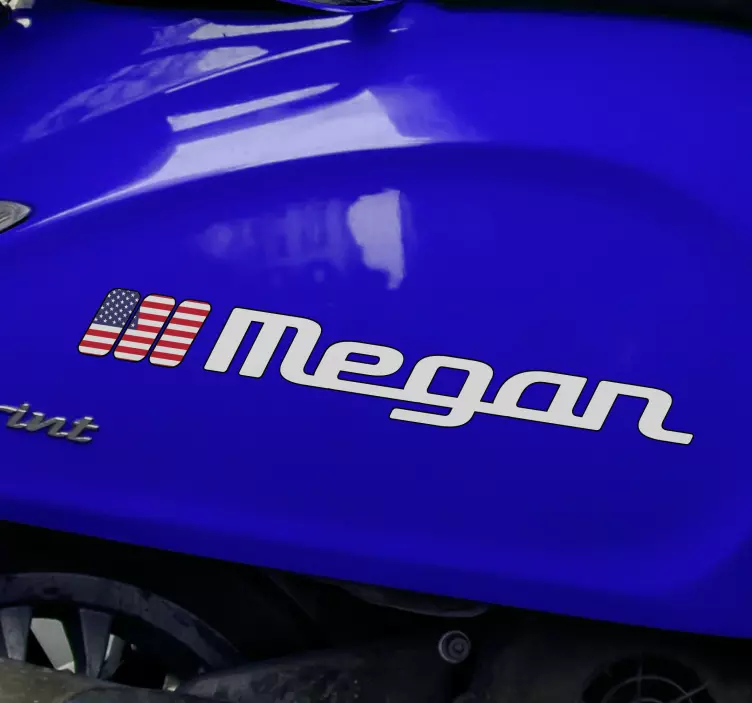 Adesivo para motas bandeira personalizada dos eua - TenStickers