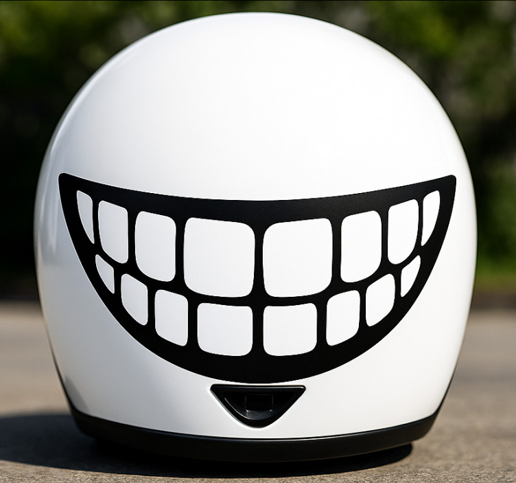 Adesivo para motas design engraçado de dentes - TenStickers