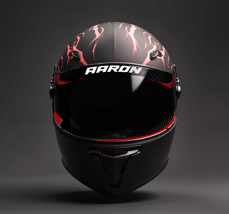 Adesivo para motas texto de viseira personalizável - TenStickers