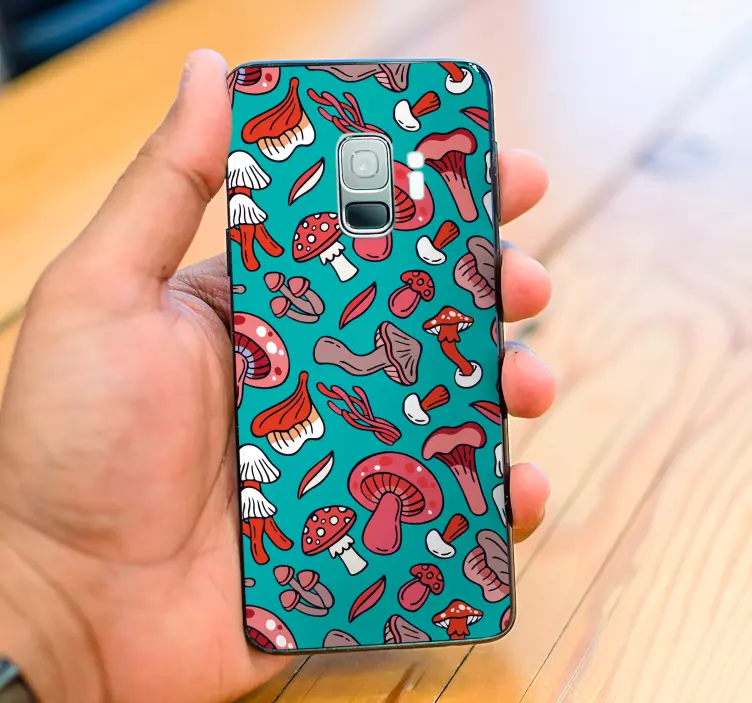 Adesivo para Samsung conceito de cogumelo colorido - TenStickers