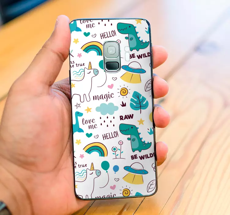 Adesivo para Samsung criaturas fantásticas e brincalhonas - TenStickers