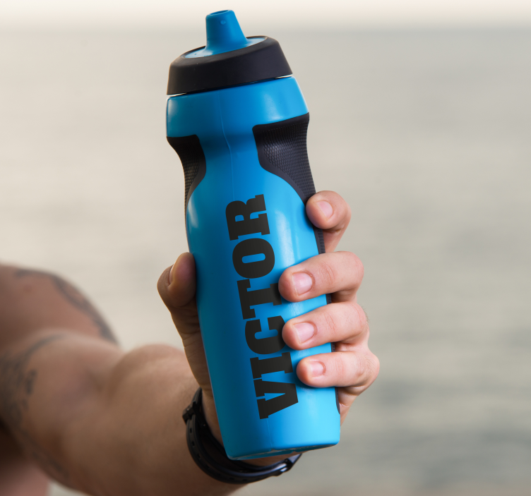 Adesivo personalizável bidon com nome - TenStickers