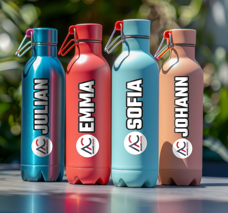 Adesivo personalizável bidon com nome e imagem - TenStickers