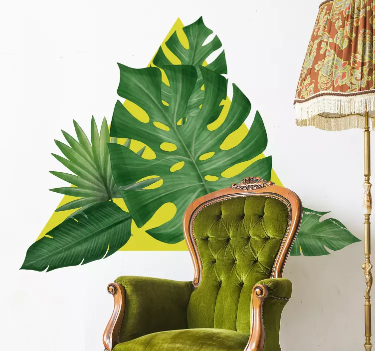 Adesivo plantas arte de folhas tropicais - TenStickers