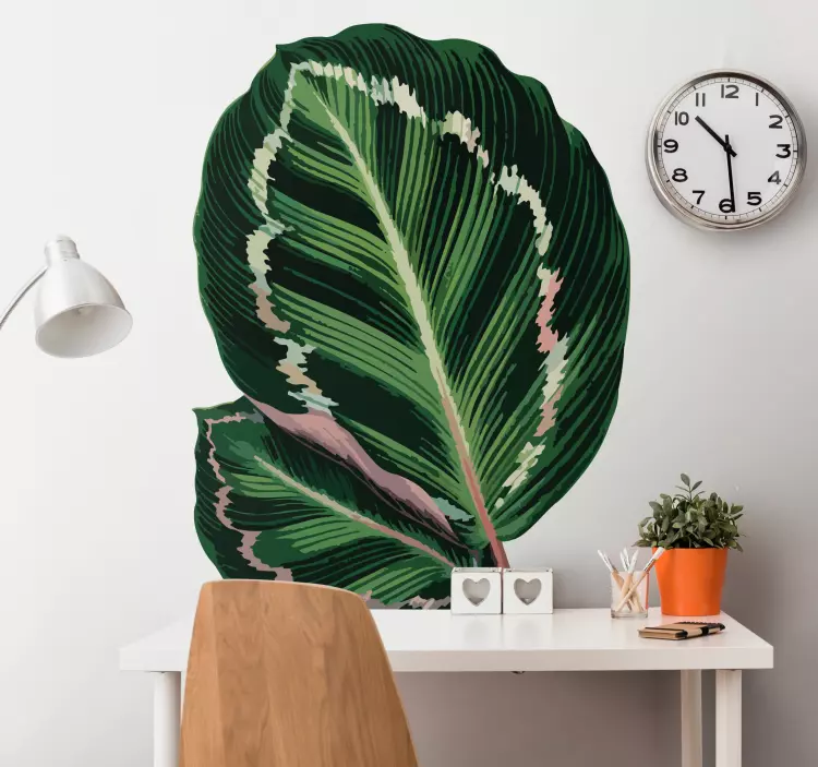 Adesivo plantas decoração de folhas grandes - TenStickers