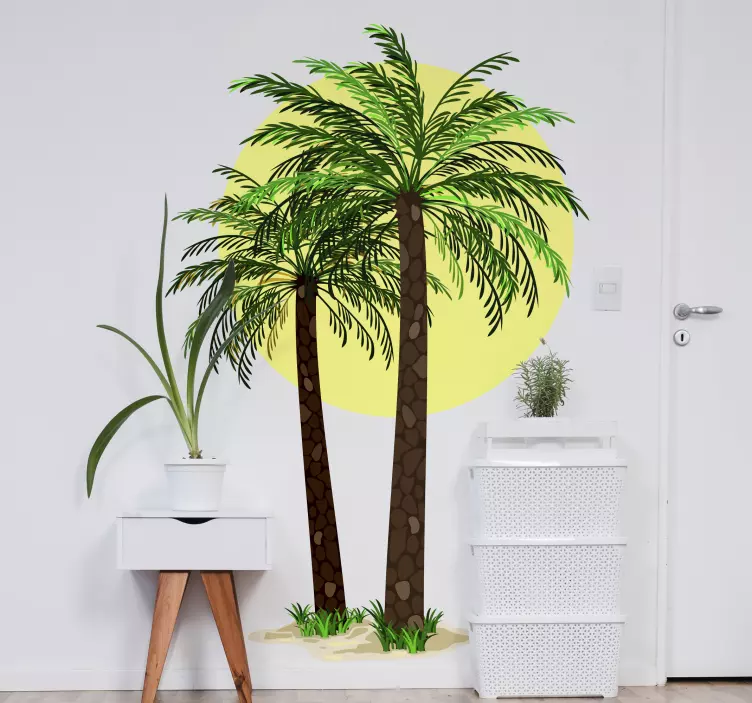 Adesivo plantas palmeiras tropicais - TenStickers