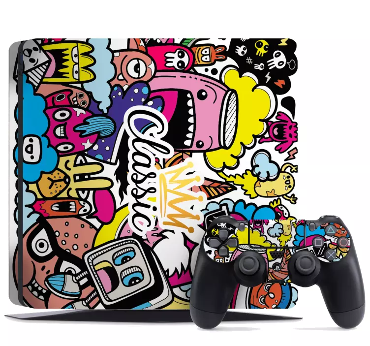 Adesivo ps4 personalidades animadas vibrantes - TenStickers