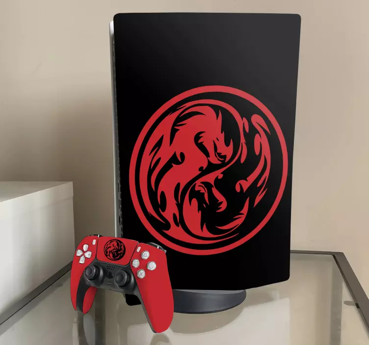 Adesivo PS5 estilo de emblema de dragão - TenStickers