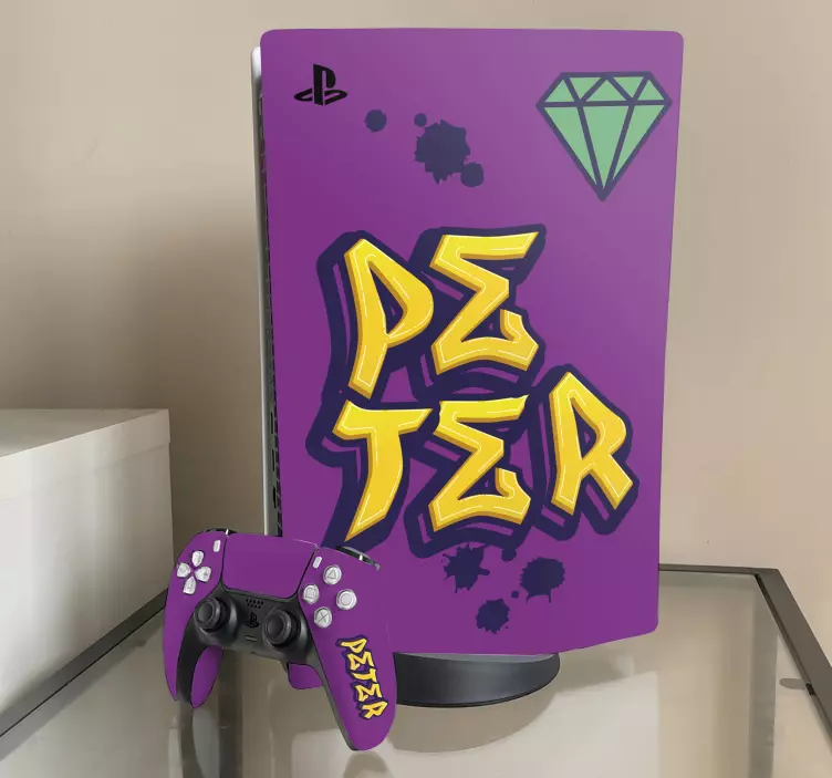 Adesivo PS5 nome do grafite para jogos - TenStickers
