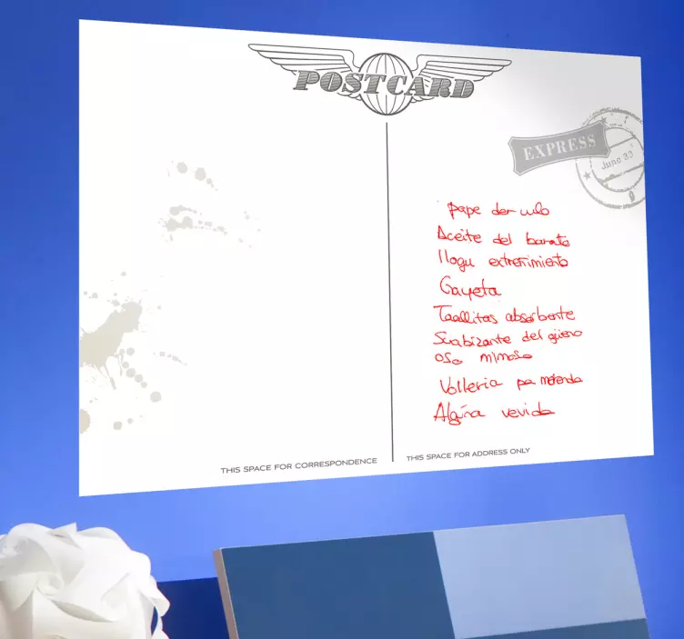 Adesivo quadro branco postal dos anos 50's - TenStickers