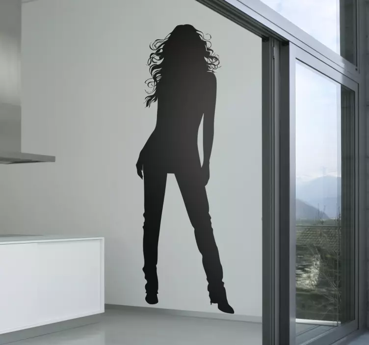 Adesivo silhueta de mulher - TenStickers