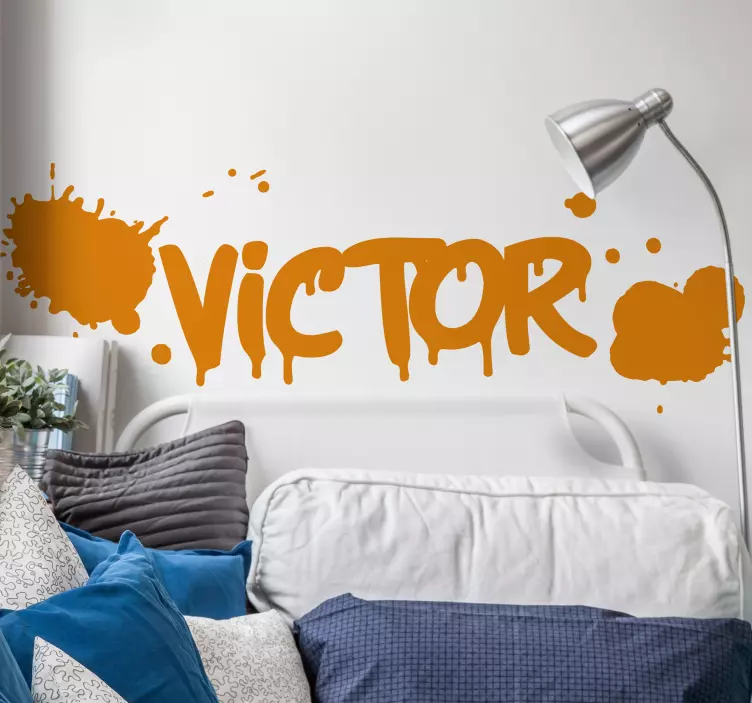 Adesivo texto personalização de nome para quarto - TenStickers