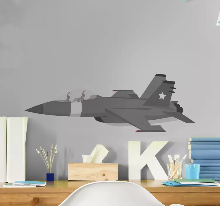 Adesivo veículo projeto de jato de caça - TenStickers