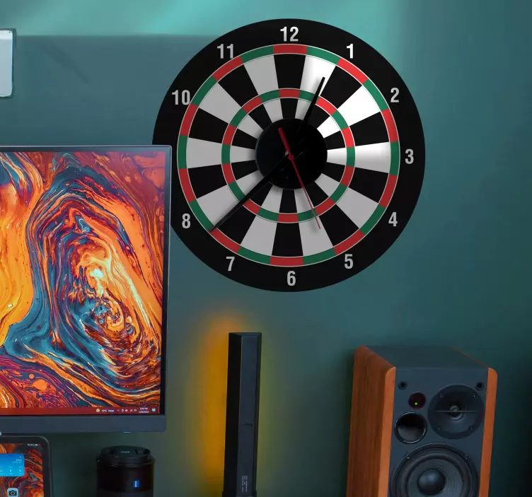 Autocolante relógios alvo de dardos - TenStickers