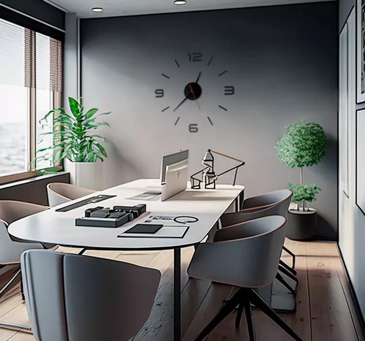 Autocolante relógios riscas e númerosListras e números - TenStickers