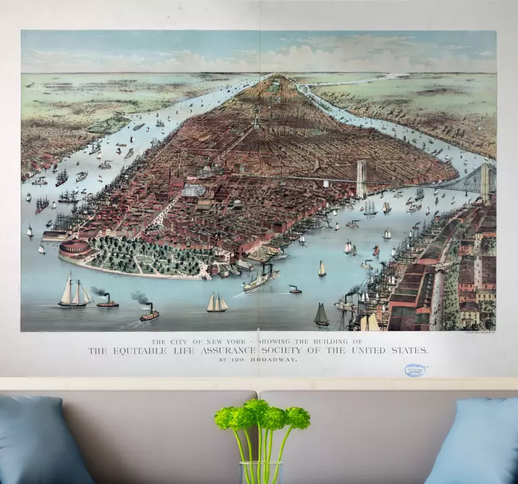 Adesivo vintage de Nova York - TenStickers