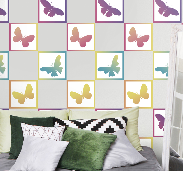 Autocolantes azulejos decorativos Borboletas gradientes - TenStickers