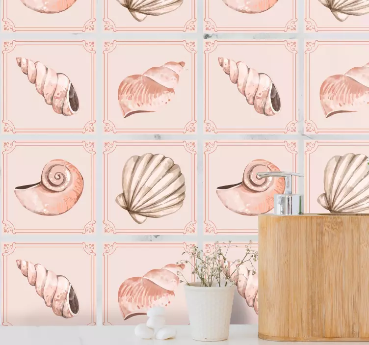 Autocolantes azulejos decorativos Diferentes conchas - TenStickers