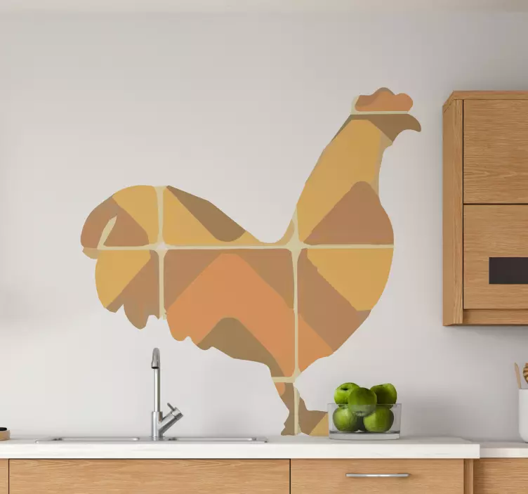Autocolantes azulejos decorativos Galo de azulejos - TenStickers