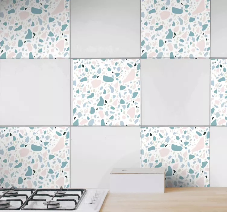 Autocolantes azulejos decorativos Padrão de telha de mosaico - TenStickers