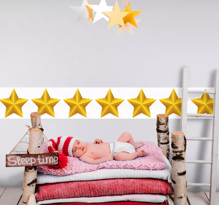 Autocolantes azulejos decorativos Telha estrela dourada - TenStickers