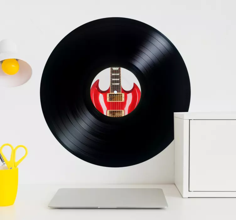 Adesivos de parede discos vinil personalizados - TenStickers