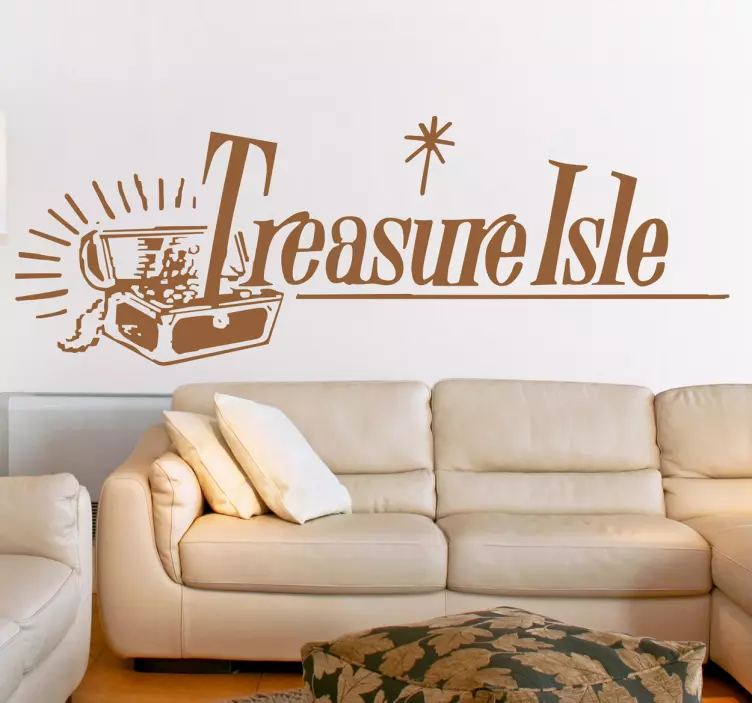 Adesivos retro treasure isle - TenStickers