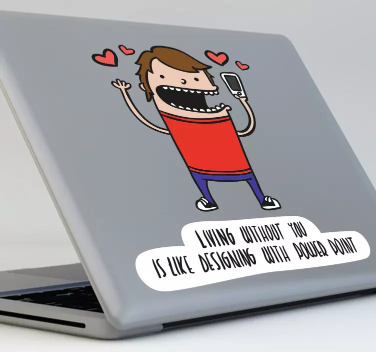Amor do power point autocolante para pc - TenStickers