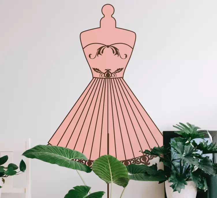 Autocolante cabide Vestido de mulher - TenStickers