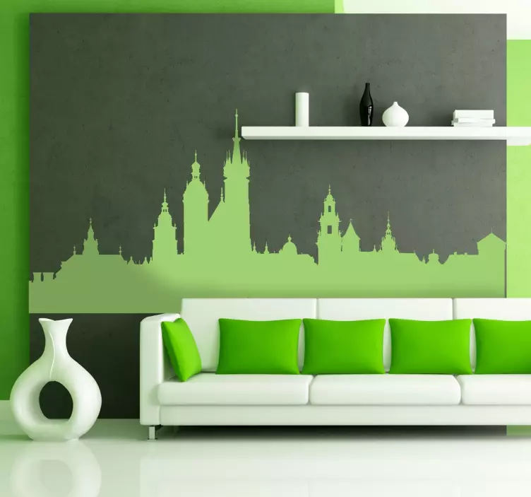 Autecolante decorativo skyline Cracóvia - TenStickers