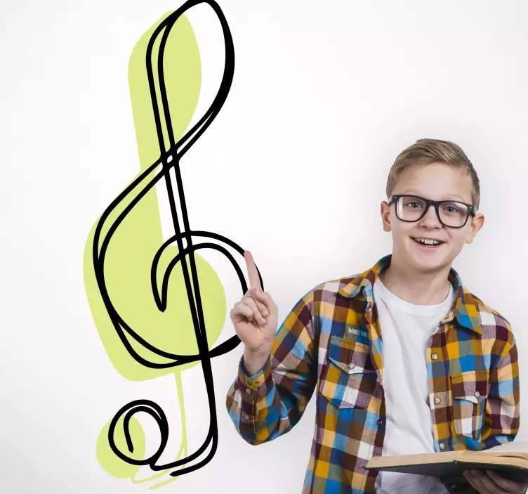 Autocolante animal acento de notação musical - TenStickers