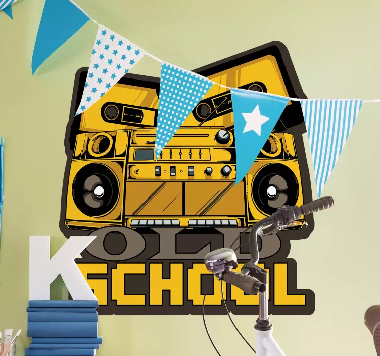 Autocolante animal sistema de som retrô - TenStickers