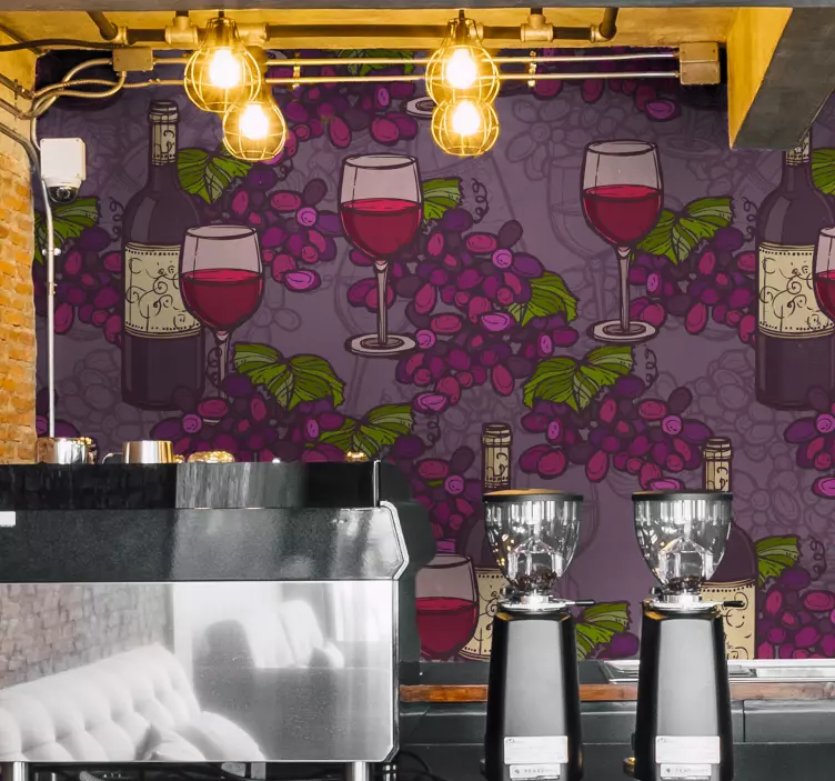 Autocolante animal com padrão de taças de vinho - TenStickers