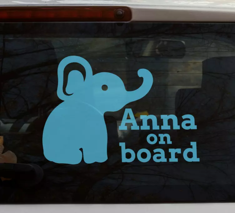 Autocolante animal opção de personalização elefante - TenStickers