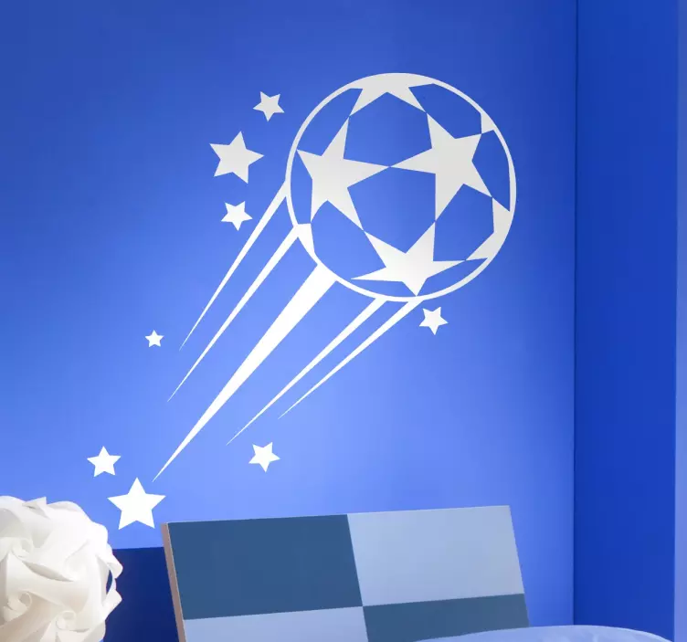Autocolante bola de futebol estrelas - TenStickers