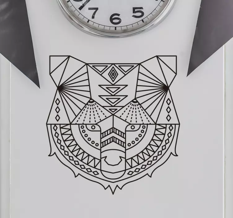 Autocolante cabeça de animal geométrica - TenStickers