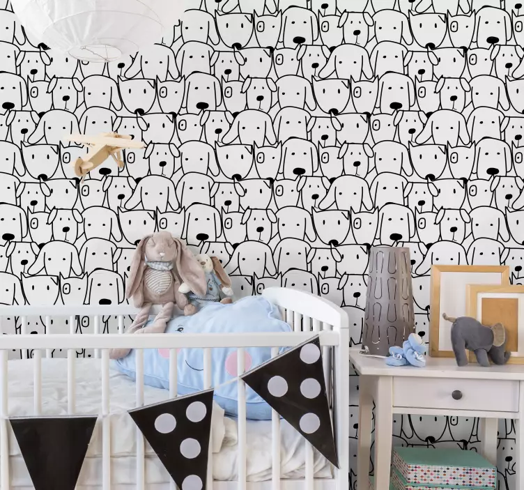 Autocolante caras brincalhonas de cães - TenStickers