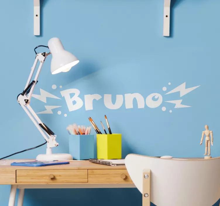 Autocolante decorativo cartoon nome do tipo elétrico - TenStickers