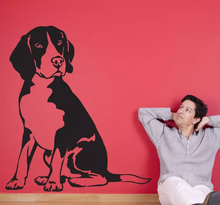 Vinil cão e gato vinis decorativos cão beagle - TenStickers
