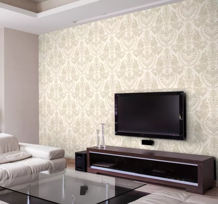 Vinil fotomural Marcas d'água florais - TenStickers