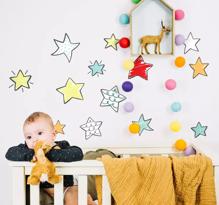Autocolante conjunto estrelas - TenStickers